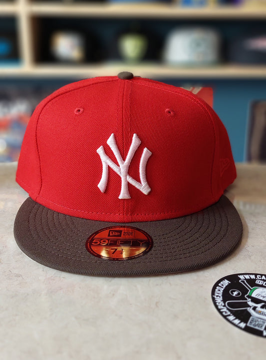 New York Yankees - MLB 59FIFTY Scarlet/Walnut